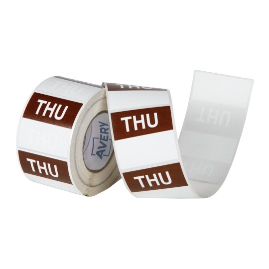 Thursday Day Labels, 40 x 40mm 937339