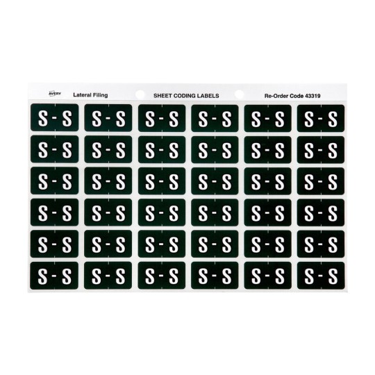 S Side Tab Colour Coding Labels 43319