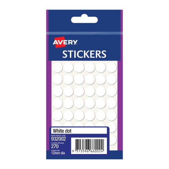 White Dot Stickers 932002