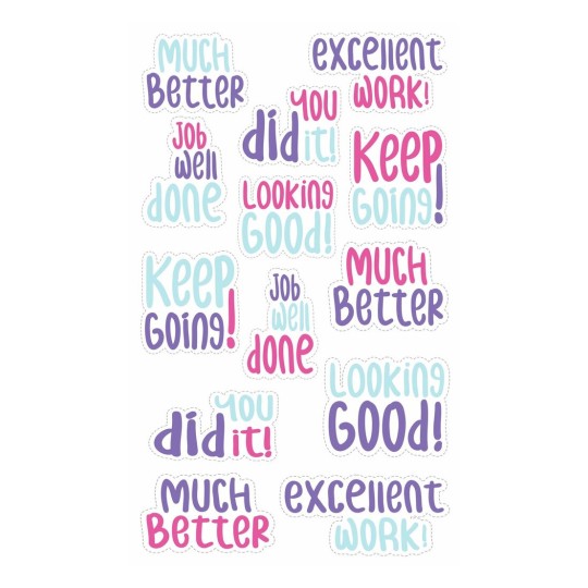 Merit Stickers 698004 Content: 52 Labels / 4 Sheets