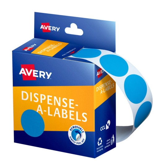 Light Circle Blue Dispenser Labels 937276
