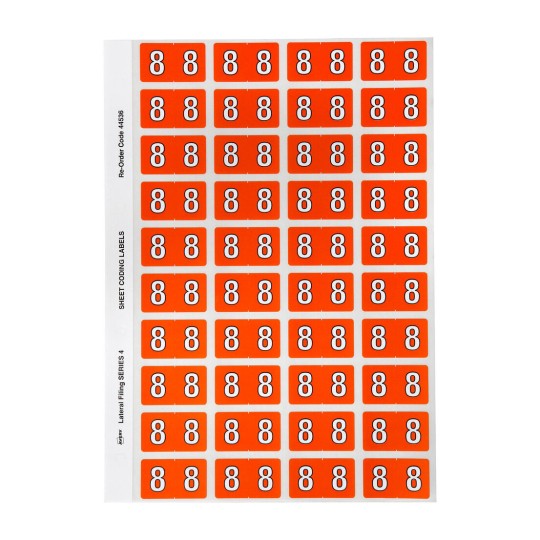 8 Side Tab Colour Coding Labels 44536