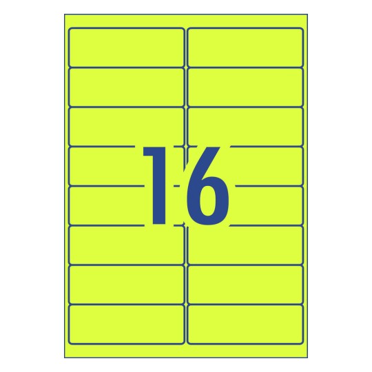 Fluoro Yellow High Visibility Shipping Labels 35942 99.1 x 34 mm