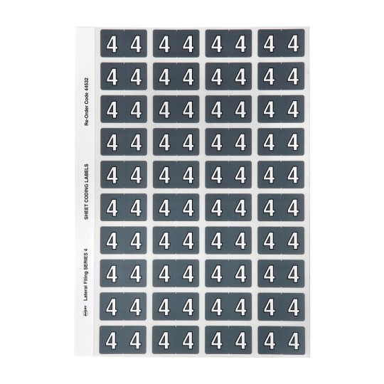 4 Side Tab Colour Coding Labels 44532