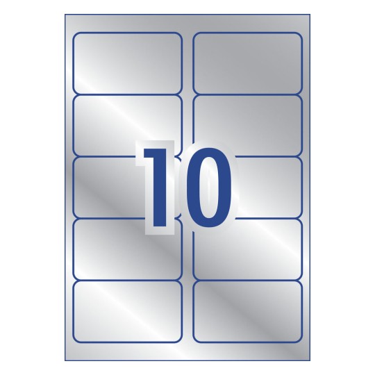 Silver Heavy Duty Labels 959203 96 x 50.8 mm