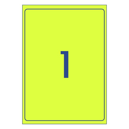 Fluoro Yellow High Visibility Shipping Labels 35999 199.6 x 289.1 mm