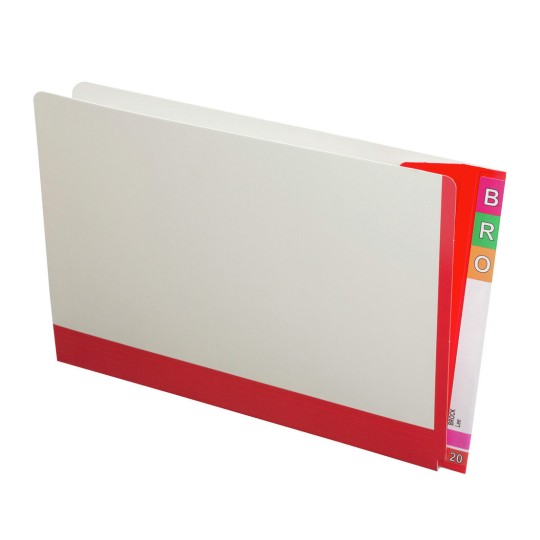 White Fullvue Self Lateral File with Red Tab & Spine 165715RED