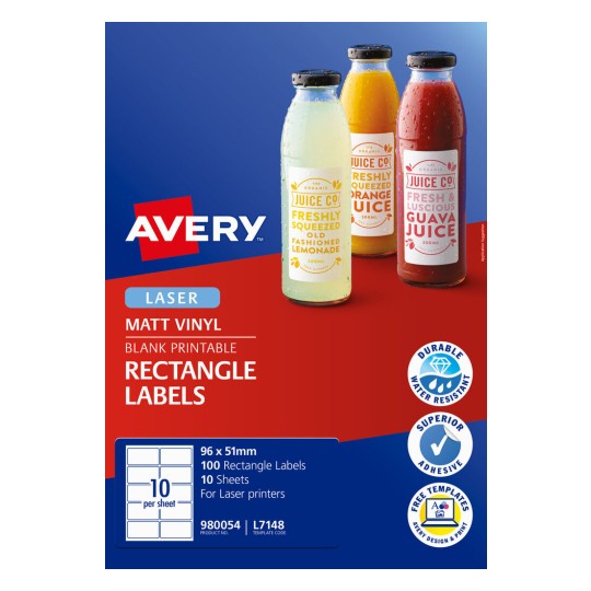 Durable Rectangle Labels 980054