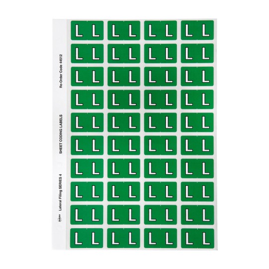 L Side Tab Colour Coding Labels 44512