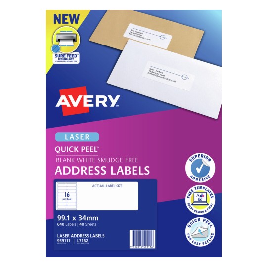 Quick Peel Address Labels with Sure Feed 959111