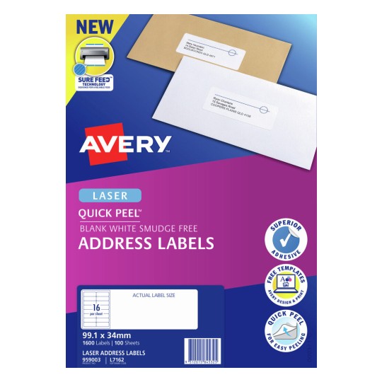 Quick Peel Address Labels with Sure Feed 959003