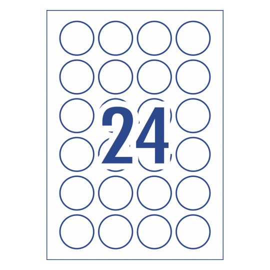 White Heavy Duty Labels 959162 Ø 40 mm