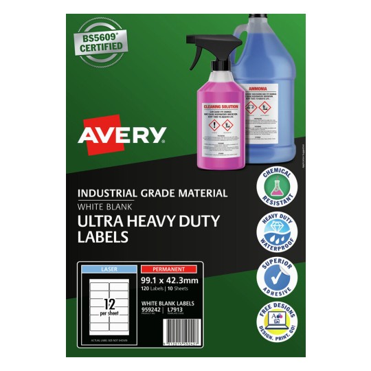 Ultra-Resistant Chemical Grade Labels 959242