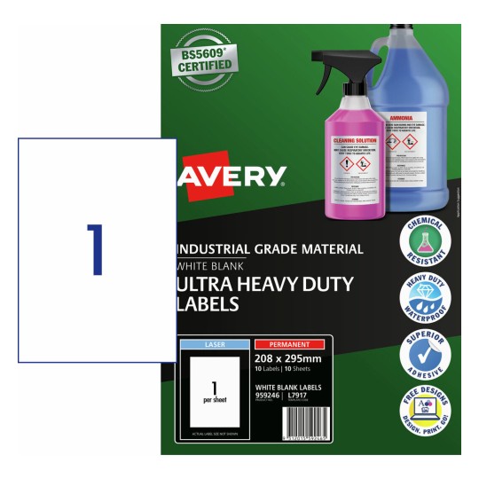 Ultra Heavy Duty Labels 959246 Content: 10 Labels / 10 Sheets