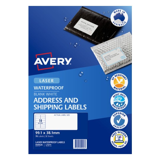 Avery Waterproof Labels 959426