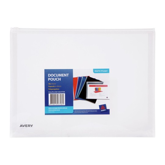 Clear Zip Plastic Document Pocket 47728