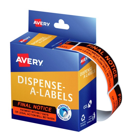 Final Notice Dispenser Labels 937260