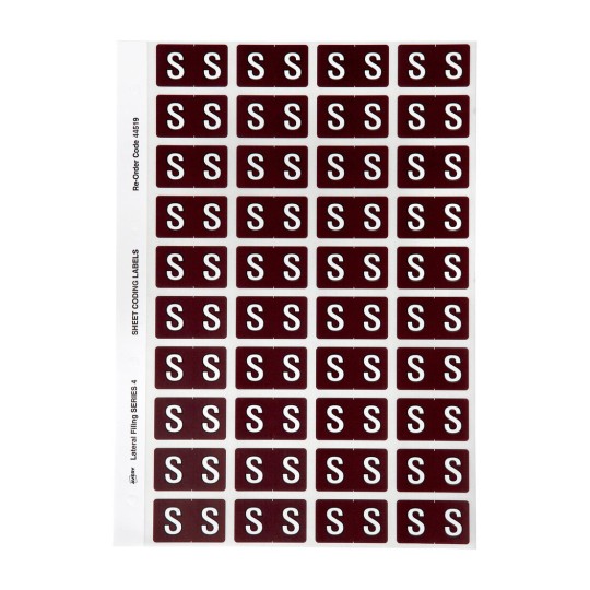 S Side Tab Colour Coding Labels 44519
