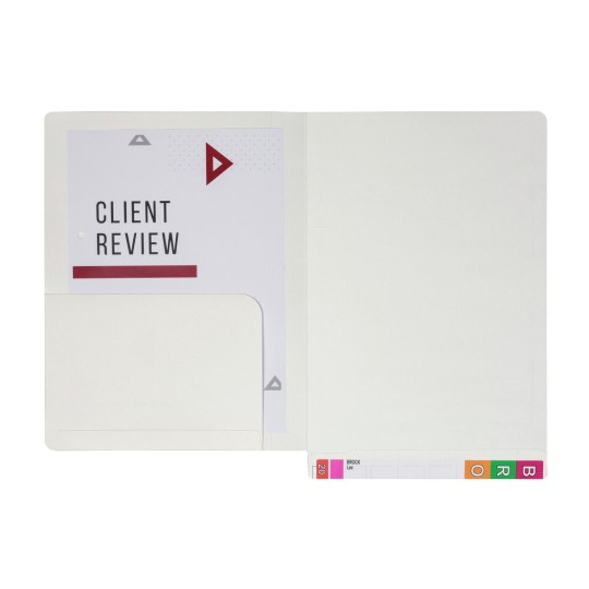White Lateral Notes File with Pocket 46713