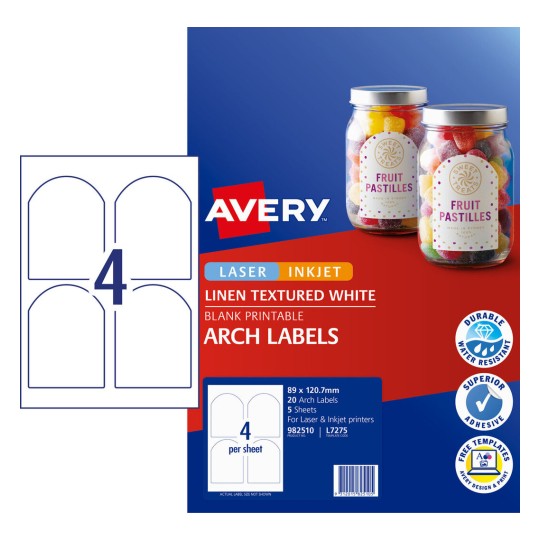 Arched Labels 982510 Content: 20 Labels / 5 Sheets