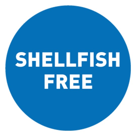 'Shellfish Free' Allergy Label 937399 Ø 24 mm