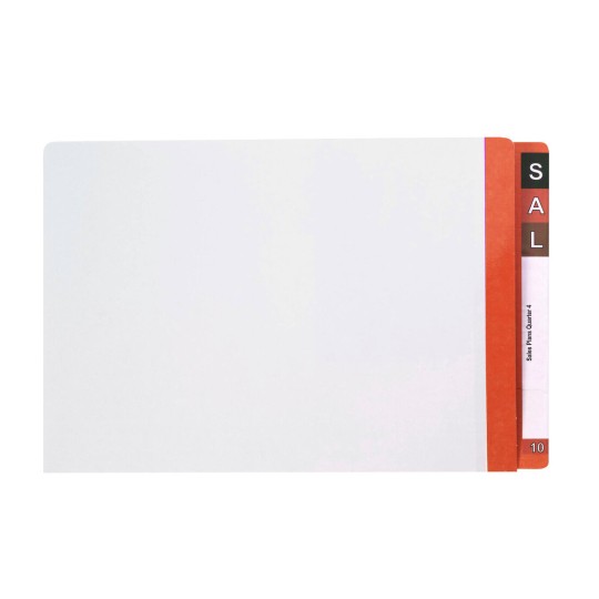 White Shelf Lateral File with Dark Orange 42433