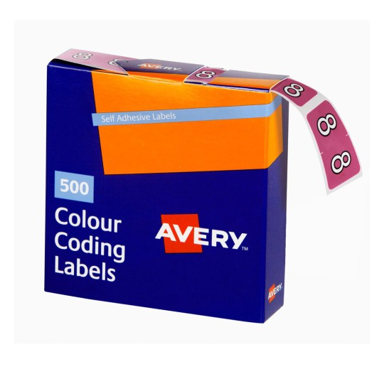8 Side Tab Colour Coding Labels 43248