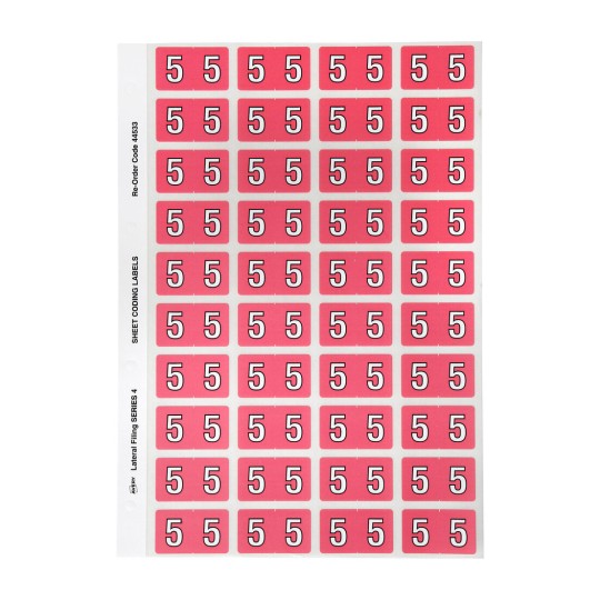 5 Side Tab Colour Coding Labels 44533