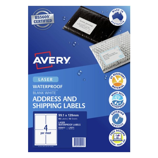 Waterproof Shipping Labels 959411