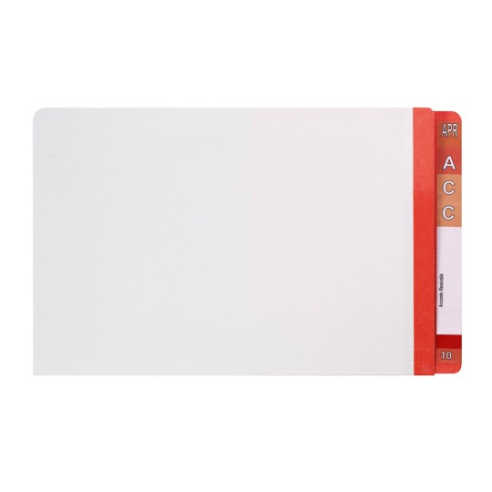 White Shelf Lateral File with Dark Orange Tab 42533