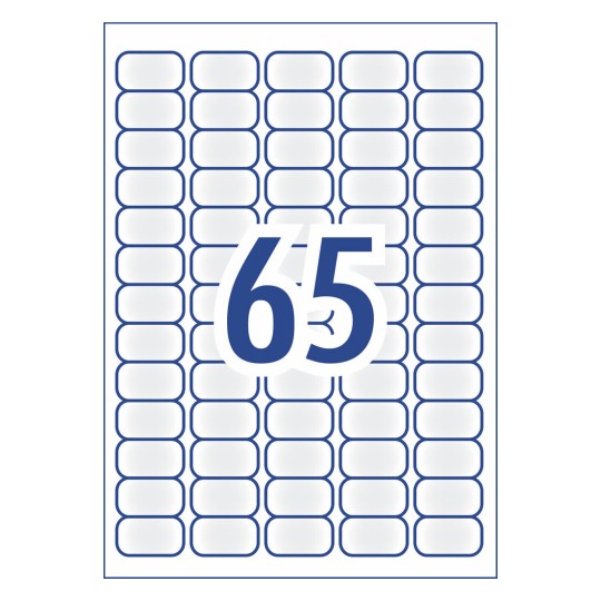 Frosted Clear Address Labels 936009 38.1 x 21.2 mm