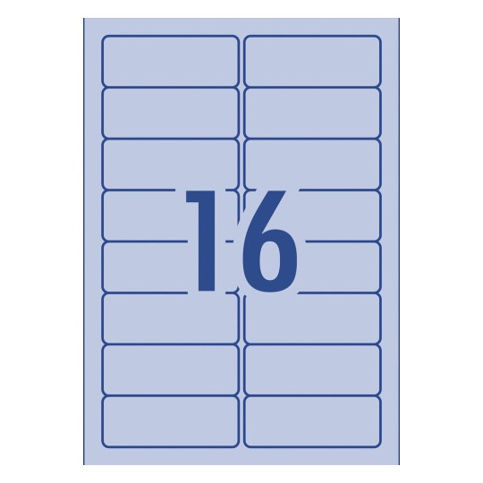 Sky Blue Coloured Labels 393210 63.5 x 24 mm