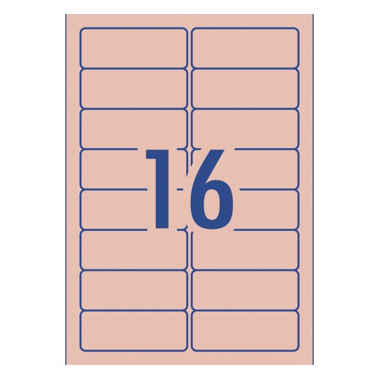 Peachy Pink Coloured Labels | 393230 | Avery Australia