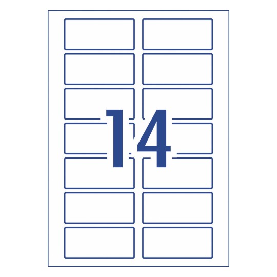 Glossy Rectangle Labels 980014 80 x 35 mm