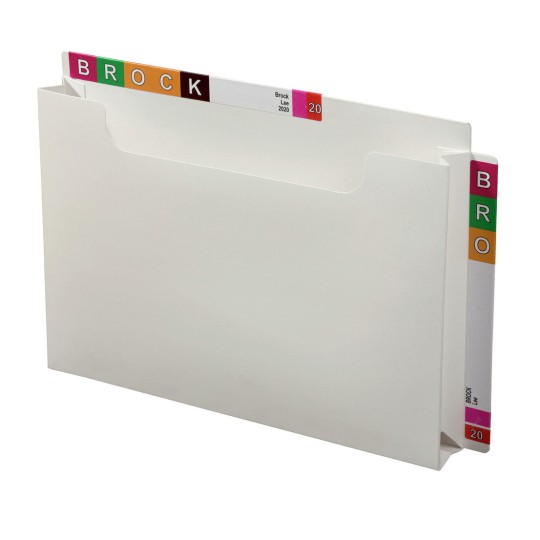 White Twin Tab Pocket 43948