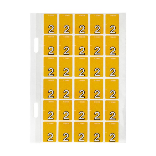 2 Top Tab Colour Coding Labels 44202