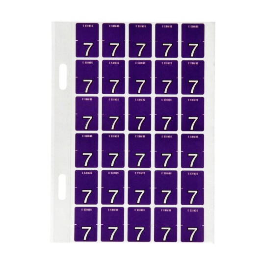 7 Top Tab Colour Coding Labels 44207