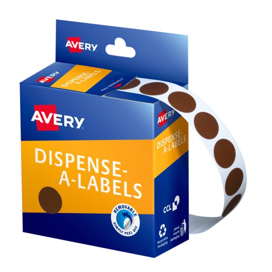 Brown Dispenser Dot Stickers 937237
