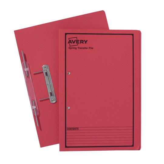 Red Spring Transfer File with Black Print 86814