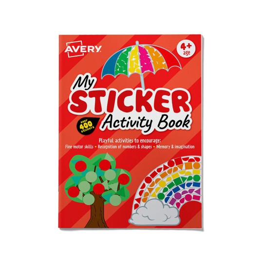 Avery Red Sticker Activity Book, Ages 4+ 620003