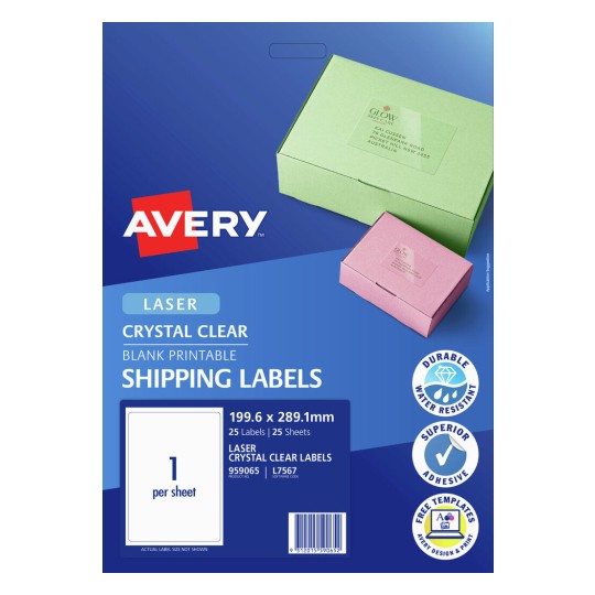 Crystal Clear Shipping Labels 959065