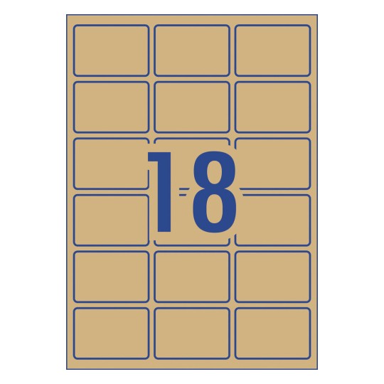 Kraft Brown Rectangle Labels 980017 62 x 42 mm