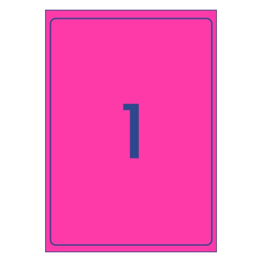 Fluoro Pink High Visibility Shipping Labels 35998 199.6 x 289.1 mm