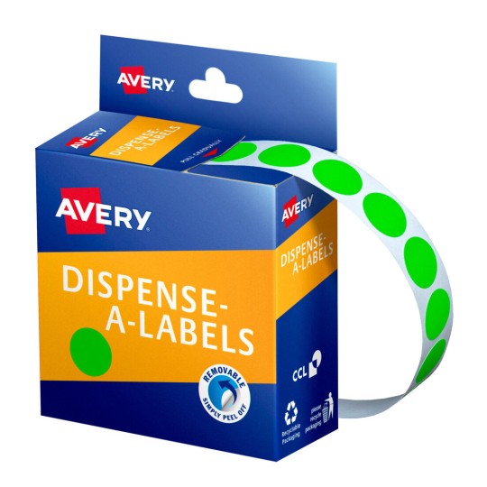Fluoro Green Dispenser Dot Stickers 937296
