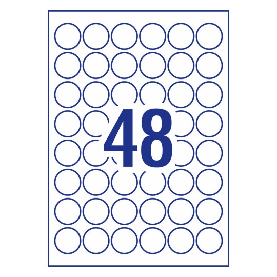 White Heavy Duty Labels 959198 Ø 30 mm