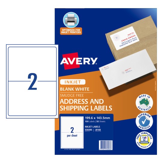 Shipping Labels 936086 Content: 100 Labels / 50 Sheets
