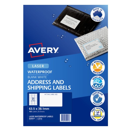 Avery Waterproof Labels 959427