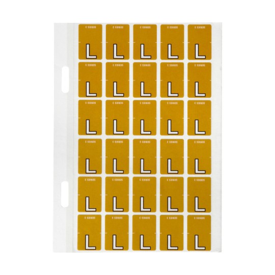 L Top Tab Colour Coding Labels 44412