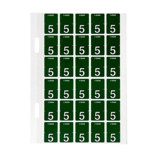 5 Top Tab Colour Coding Labels 44205