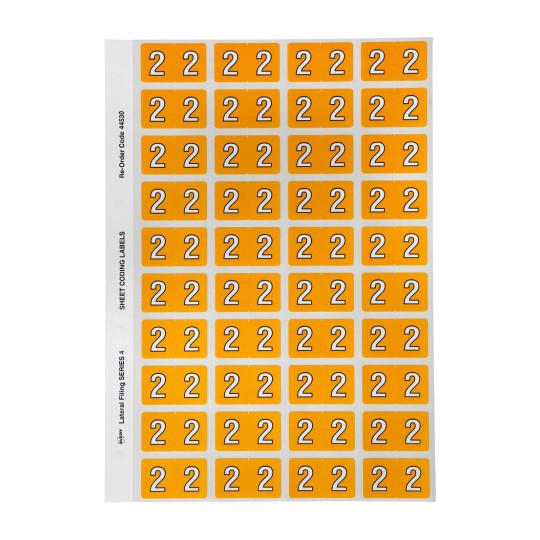 2 Side Tab Colour Coding Labels 44530